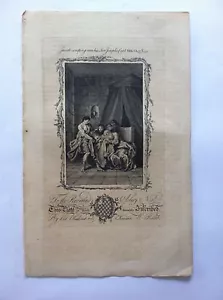 FRONTISPIECE Gravure originale THE CHRISTIAN'S FAMILY BIBLE 1763 - Picture 1 of 2