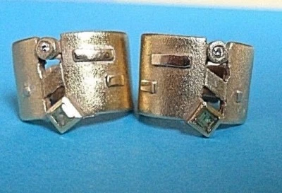 Wunderschöne Ohrstecker 14 Karat Gold, mit Zirkon und Peridot Goldschmiedearbeit - Bild 1 von 4