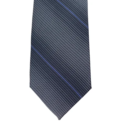 NUEVO Robert Talbott Mejor de Clase Corbata Cuello Seda Italia Azul Gris Rayas Hombres $155 Foto 1 de 4