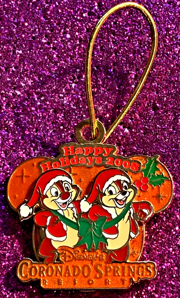 Disney WDW 2008 HAPPY HOLIDAYS CORONADO SPRINGS RESORT CHIP & DALE LE 1200 PIN Foto 1 de 1