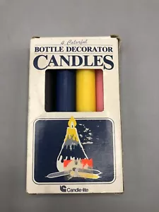 Vintage Candle-Lite Flasche Dekorateur Kerzen 5" 4er Pack Made in USA - Bild 1 von 4