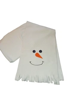Snowman Fleece Scarf, Handmade, One Of A Kind,(bx9)  - Picture 1 of 4