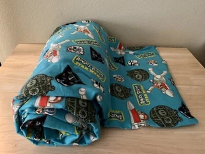 NEW Angry Birds Star Wars Flannel Fabric 4 yds x 42" Width Turquoise Teal - Picture 1 of 3