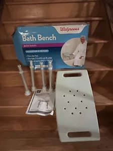 Walgreens Bath Bench Adjustable Height Fits Tubs 17" & Wider Holds Up To 300lbs - Picture 1 of 7