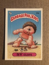 GLOSSY TESSIE 44a Sy Clops OS2 rare GPK Series 2 Garbage Pail Kids 1985 USA
