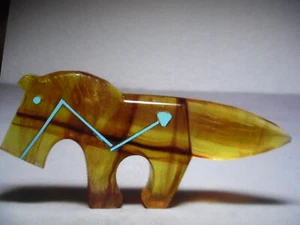 ZUNI FETISH F-3102 CHINESE FLUORITE HORSE BY KENRIC LAIWAKETE - Picture 1 of 6