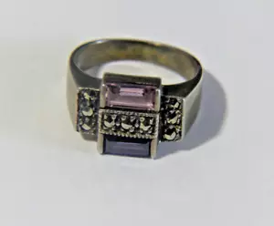Antiker Vintage Ring Silber 925. Mit Steinen Preciosas. 5 Gramm Gewicht - Bild 1 von 11