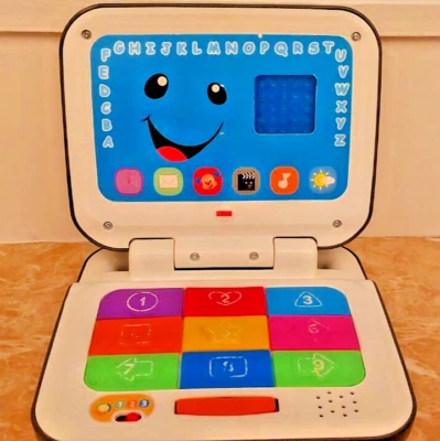 Fisher Price Baby Entdecker Laptop - Kindercomputer Lerncomputer *guter Zustand" - Bild 1 von 3
