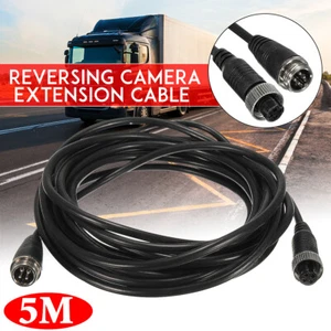 5M 4Pin Reverse Rear View Backup Parking Camera Video Extension Cable Wire Cord - Picture 1 of 7