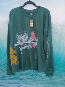 Stussy XXL sehr selten! Strike Longsleeve Forest Green #0769 - Bild 1 von 3