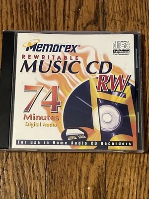 Memorex 650MB/74-Minute 4x Music CD-RW Media - Electronics - NEW, RARE - Image 1 of 4
