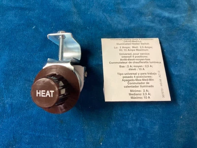 Camión Chevrolet y GMC 1947-1959 NUEVO 12V interruptor de control de calefacción iluminado Foto 1 de 4