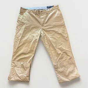 Polo Ralph Lauren Chino Pants Mens 34x30 Khaki Stretch Slim Fit Cotton Twill - Picture 1 of 5