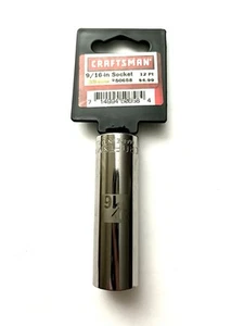 Vintage Craftsman 3/8" Drive 9/16" 12 Point Deep Socket 50658 NOS Easy Read USA - Picture 1 of 17