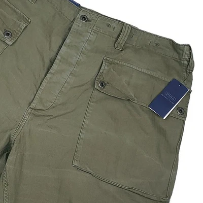 NEW Polo Ralph Lauren Military Shorts Mens 42 8” Inseam Relaxed Fit Herringbone - Image 1 of 4