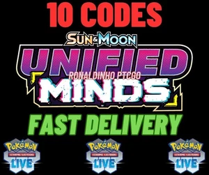 10 Unified Minds Codes Booster Pokémon TCG LIVE - PTCGL - SENT FAST - Picture 1 of 1