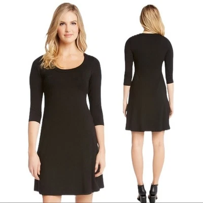 Karen Kane 3/4 Sleeve Black Dress Womens Size Small - Image 1 of 4