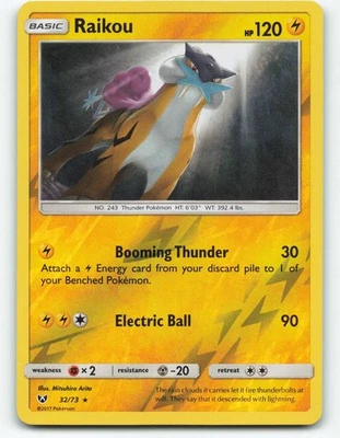 Raikou 32/73 Reverse Holo Pokemon card - Image 1 of 2