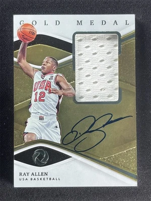 2019-20 Panini Opulence Ray Allen #GJA-RA Gold Medal Patch Autographs Auto /79 - Image 1 of 2