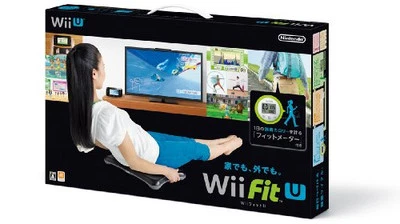 Wii Fit U Balance Board Schwarz + Fitmeter Grün Set für Nintendo Wii U - Bild 1 von 4