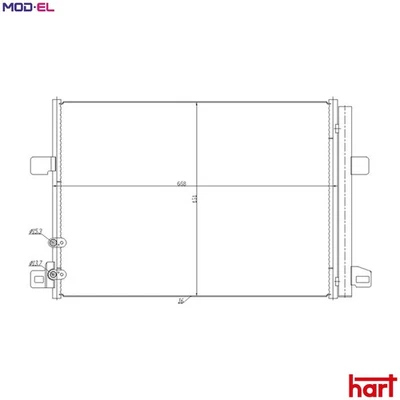 CONDENSER AIR CONDITIONING 616 797 FOR VW CFPA 2.0L CNFB/CNEA/CSHA/CDBA 2.0L - Image 1 of 4