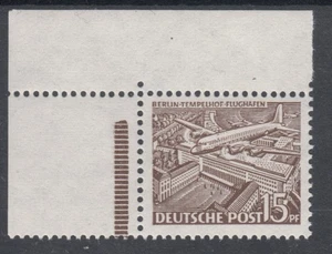 15 Pf Buildings Mi 48 ** Corner 1 Philatelic View Luxury! - Picture 1 of 1