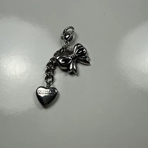 Y2K Color Plata Corazón Arco Llavero Vintage Metal Llavero Mochila Colgante h; - Imagen 1 de 4