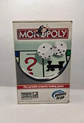 Vintage Monopoly Portable Board Game Parker Complete Games To Go Travel  - Image 1 of 4