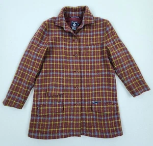 Vtg 90s Faconnable Wool Blend Plaid Sport Coat Mens S Button Preppy Old Money - Picture 1 of 10