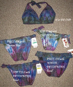 NEW LUCKY BRAND COACHELLA Brightly Colored TIE DYE BIKINI Swimsuit S D $142 - Picture 1 of 36