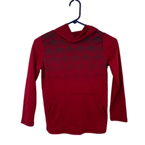 Jumping Beans Kids Pullover Hoodie Size 8 Deep Red/Black Long Sleeve Pocket - Picture 1 of 10