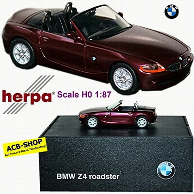 BMW Z4 Roadster 2002-09 E85 Rosso Metallico 1:87 Herpa Bmw-Werbemodell - Immagine 1 di 4
