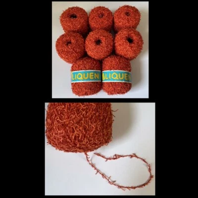 Lana’s Margarita Effect Yarn LIQUEN LOT OF 8 Burnt Orange 142 yd Skeins Spain - Image 1 of 4