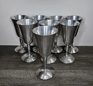 Set / 8 Raimond Italy Silver Goblets Wine Stemware Elegant Holiday Cups Display - Picture 1 of 6