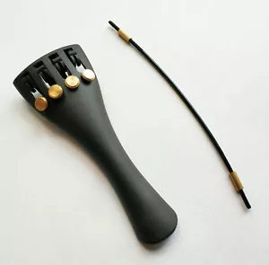 15'' - 1.5'' Viola Carbon Fiber Tailpiece Brass Tuner Tailgut Endline - Picture 1 of 5