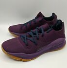 Under Armour Curry 4 Low Mens Merlot Purple Basketball Shoes 3000083-500 Size 9