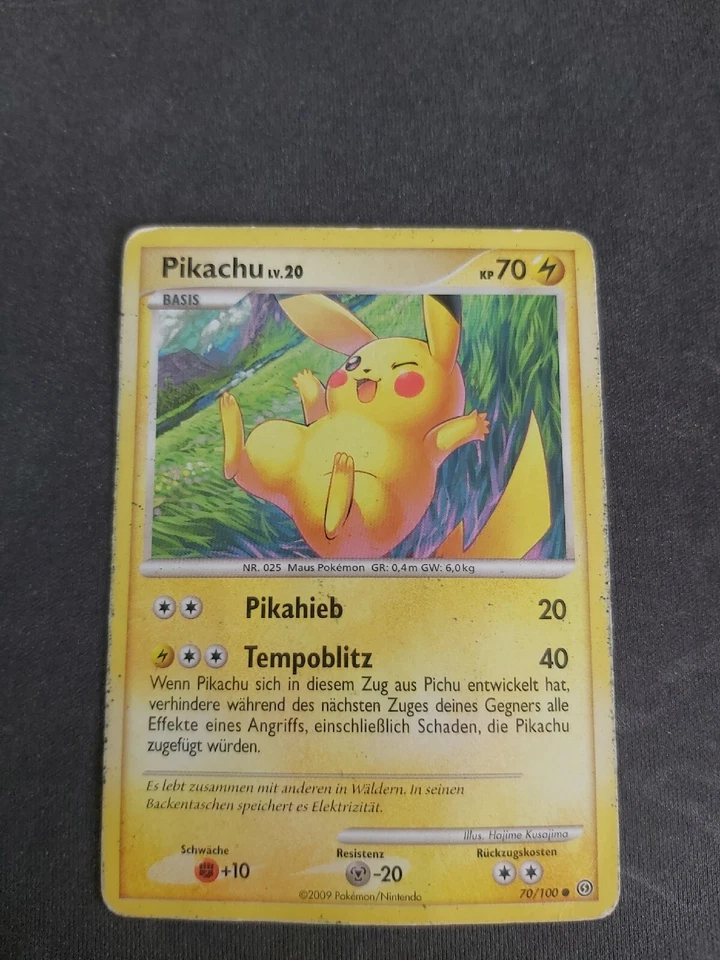 Pokemon Pikachu 70/100 Sturmtief Deutsch Common 2009 TCG Sammelkarte - Bild 1 von 2