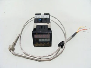 CEM Electric ETR-9090 Panel Mount Digital Temperature Controller W/ Thermocouple - Picture 1 of 4