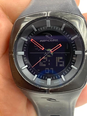 Rip Curl Watch A2780 Havok Core Surf Black Digital Analog working new batteries - image 1 of 4