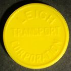 Leigh Transport England Plastic Transit Token Yellow 3D 21Mm C50's-60'S