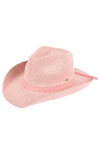 C.C Exclusive Women's Fashion Terry Cloth Band Trim Cowboy Hat - Picture 1 of 11
