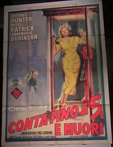 Manifesto COUNT TO 5 AND DIE 1958 UNOBTAINABLE! HUNTER dis.MANNO 20 C.FOX 4F - Picture 1 of 1