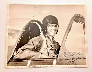 Capitán Eugene R. Hanks, foto autógrafo - Ace Volador Segunda Guerra Mundial, 6 muertes - Imagen 1 de 2