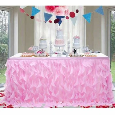 185 см тюль кудрявая ива балетная юбка оборки скатерти настольный декор - Изображение 1 из 4