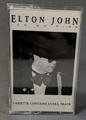 Elton John Ice On Fire Cassette Tape Nikita 1985 Geffen Records Extra Tracks  - Image 1 of 4