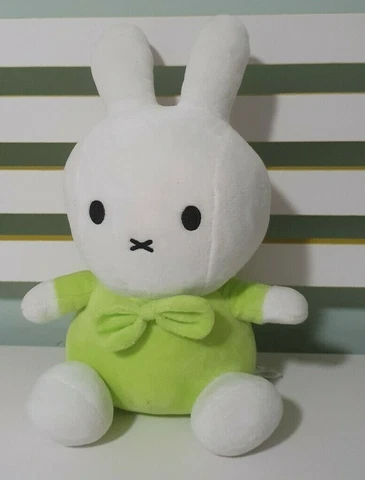 MIFFY PLUSH TOY RABBIT CHARACTER TOY GREEN OUTFIT 30CM DICK BRUNA Cover