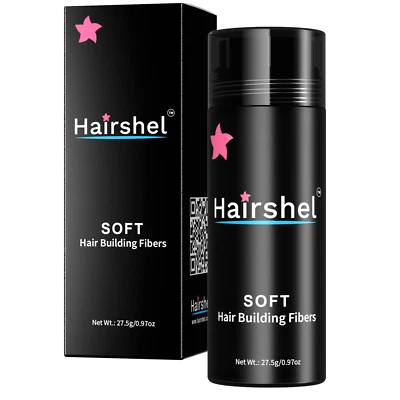 Hairshel ® Hair Building Fibers (SOFT) ORGANIC Product  .97oz / 27.5g   - Image 1 of 4