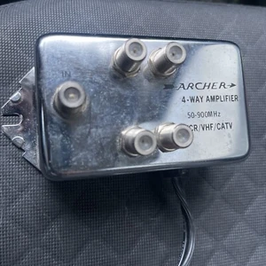 RadioShack Archer 15-1119 4-Way Output Coax Cable Distribution Amplifier Power - Picture 1 of 8