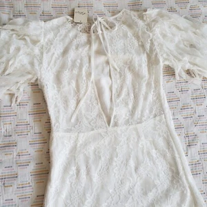 Free People Women's Size XS Lace Dress Songbird A-line Frilled Sleeve Lined - Picture 1 of 22