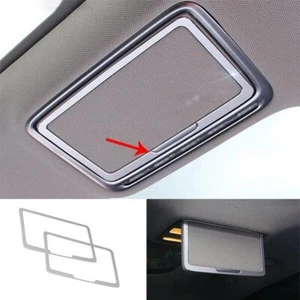For Benz GLC X253 2016-2021 Aluminum Silver Rear Makeup Mirror Frame Cover Trim - Picture 1 of 7